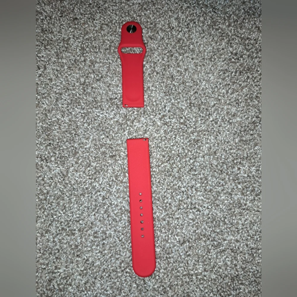 Red Silicone Smartwatch Band